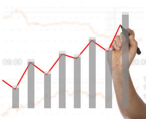 Growing Business visualized on a Business Graph