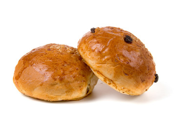 Two rolls with raisins