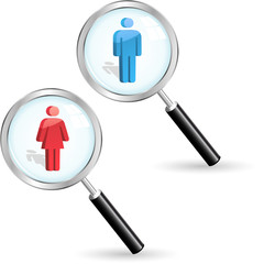 Men and women icon set.