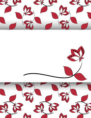 Burgundy Red Flowering Vine Invitation or Announcement