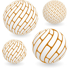 Globes. Vector collection.