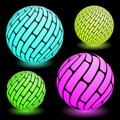 Globe. Vector set for design.