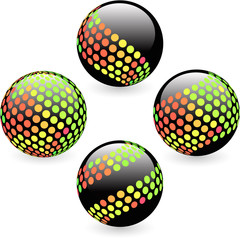 Multicolored globe illustration.