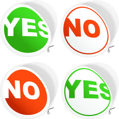 Yes and No sticker set.