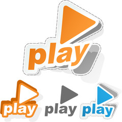 PLAY. Sticker set for web.