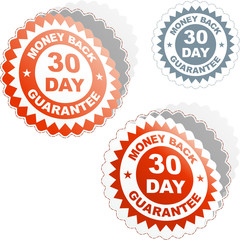 Vector guarantee sticker.