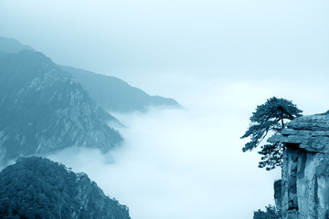 cloud and mist,mountain landscape