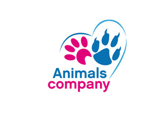 logo empreintes de chat et chien