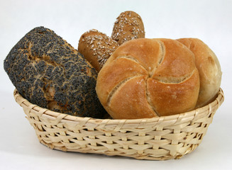 Brötchen mit Korb