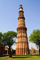 Zelfklevend Fotobehang Qutb Minar in Delhi, India © goodgold99