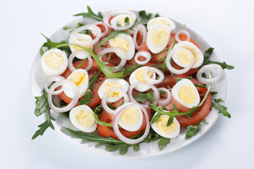 Healthy salad with eggs