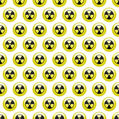 Seamless pattern with alert symbol. Vector illustration.