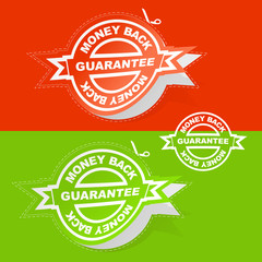 Vector guarantee stickers.