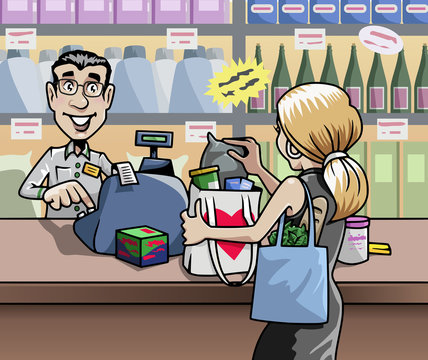 Shopkeeper Cartoon Images – Browse 2,633 Stock Photos, Vectors, and Video |  Adobe Stock