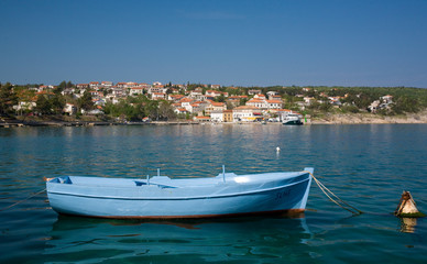 Naklejka na ściany i meble old fishing boat, island krk