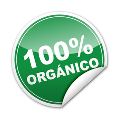 Pegatina 100% ORGANICO con reborde