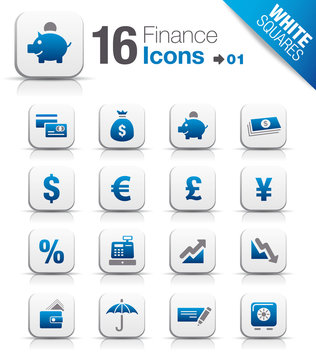 White Squares - Finance icons 01