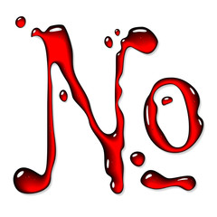 Red liquid numero sign