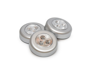 Three round lantern flashlights