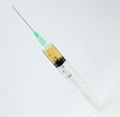 an injection syringe