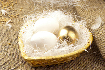Still-life with eggs.