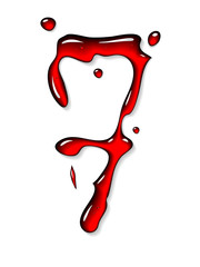Red liquid letter