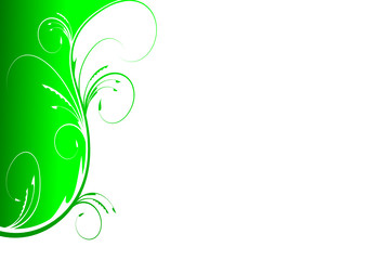 green floral background