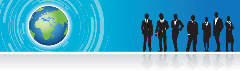 people on a world background © jameschipper