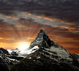 sunrise on the Matterhorn