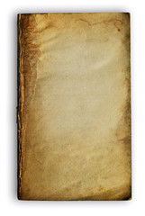 Old bank book on white background