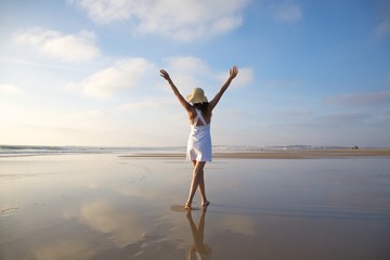 happy at Castilnovo Beach