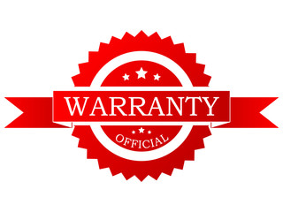 Obraz premium Vector red warranty label