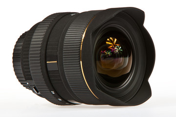 Wide angle lens (12-24mm), isolated on white. (4)