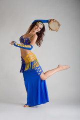 A dancer with a tambourine