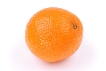 The one whole orange on white