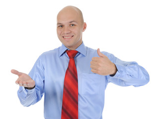 businessman with a jacket in his hands