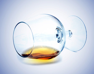 remnants of alcohol in a glass