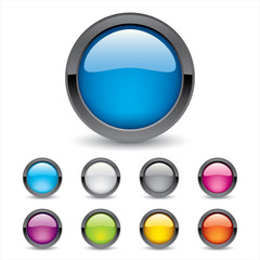 Colored 3d Glossy Buttons