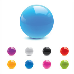 Colored 3d Sphere Buttons
