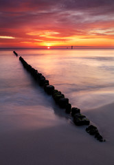 Sunrise on ocean - baltic