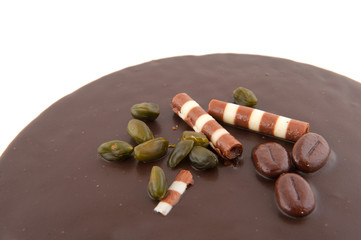 Detail of chocolate pie