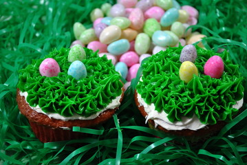 Two Jelly Bean Cupcakes