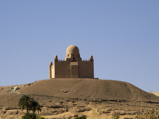 The Tomb of the Aga Khan at Aswan on the banks of the River nIle