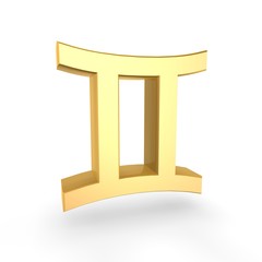 golden gemini symbol of zodiac