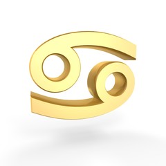 Obraz premium golden cancer symbol of zodiac