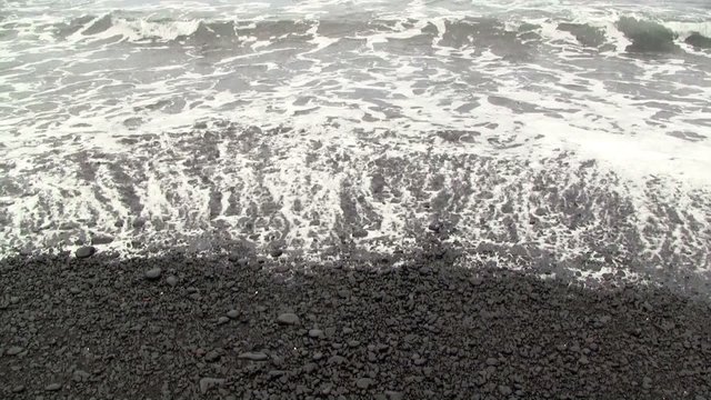 Black Sand Beach Rocks in Maui Hawaii