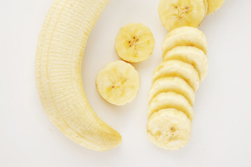 banana on white background