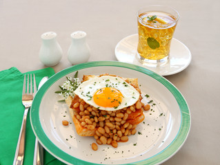 Egg On Baked Beans