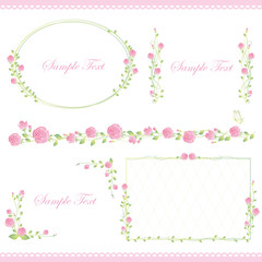 set of rose frame