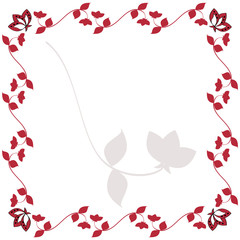 Red  Flowering Vine Border